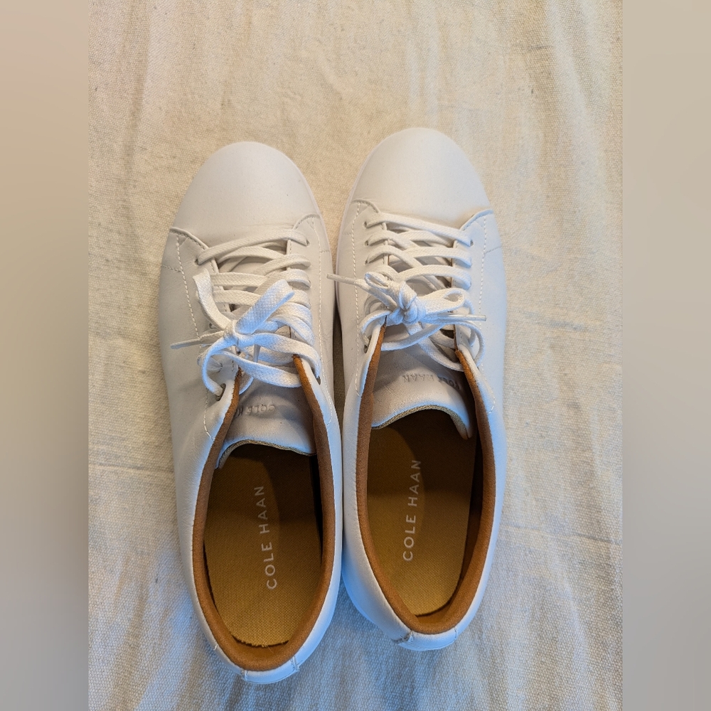Cole Haan Women's Classic White Sneakers - Picture 2 of 11